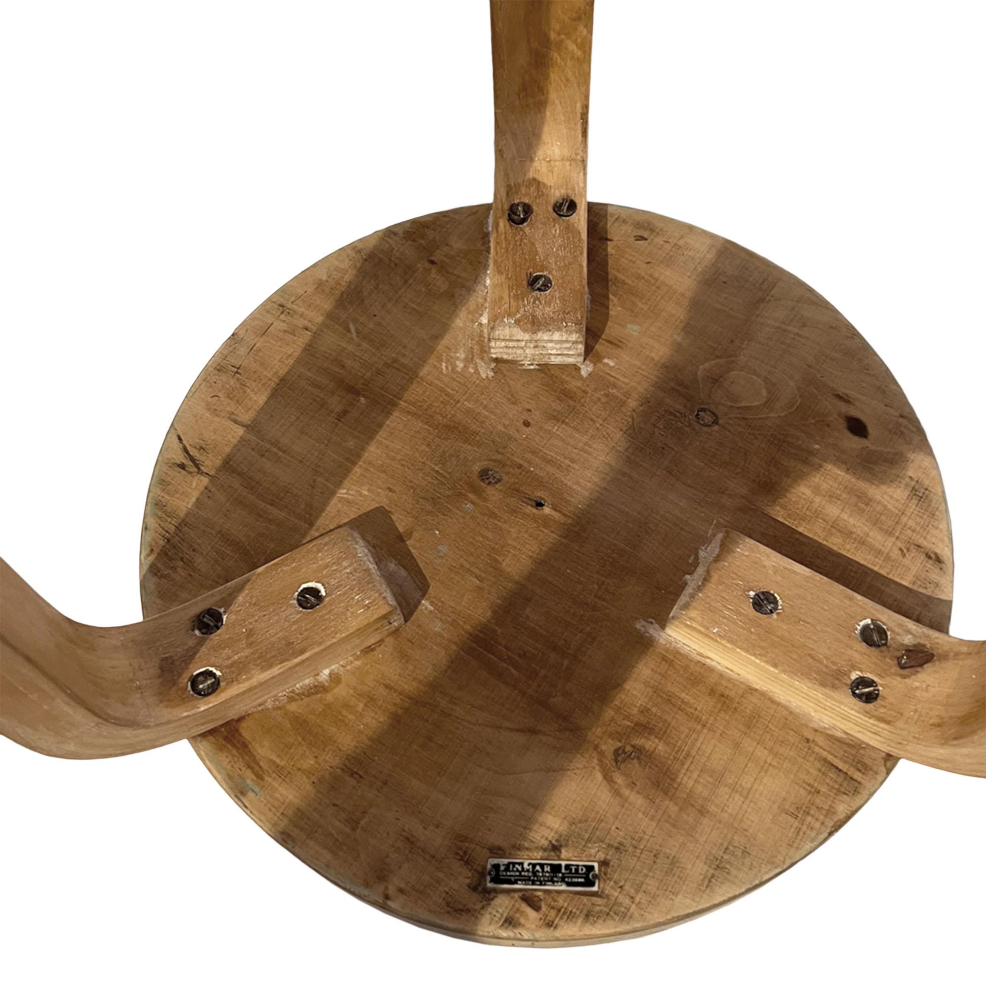 This stool is a timeless classic which captures the midcentury style.
Model 60.

It is made from birch was designed by Alvar Aalto in Finland and was originally sold in the UK by Finmar.

Hugo Alvar Henrik Aalto was born in Finland on February 3rd,