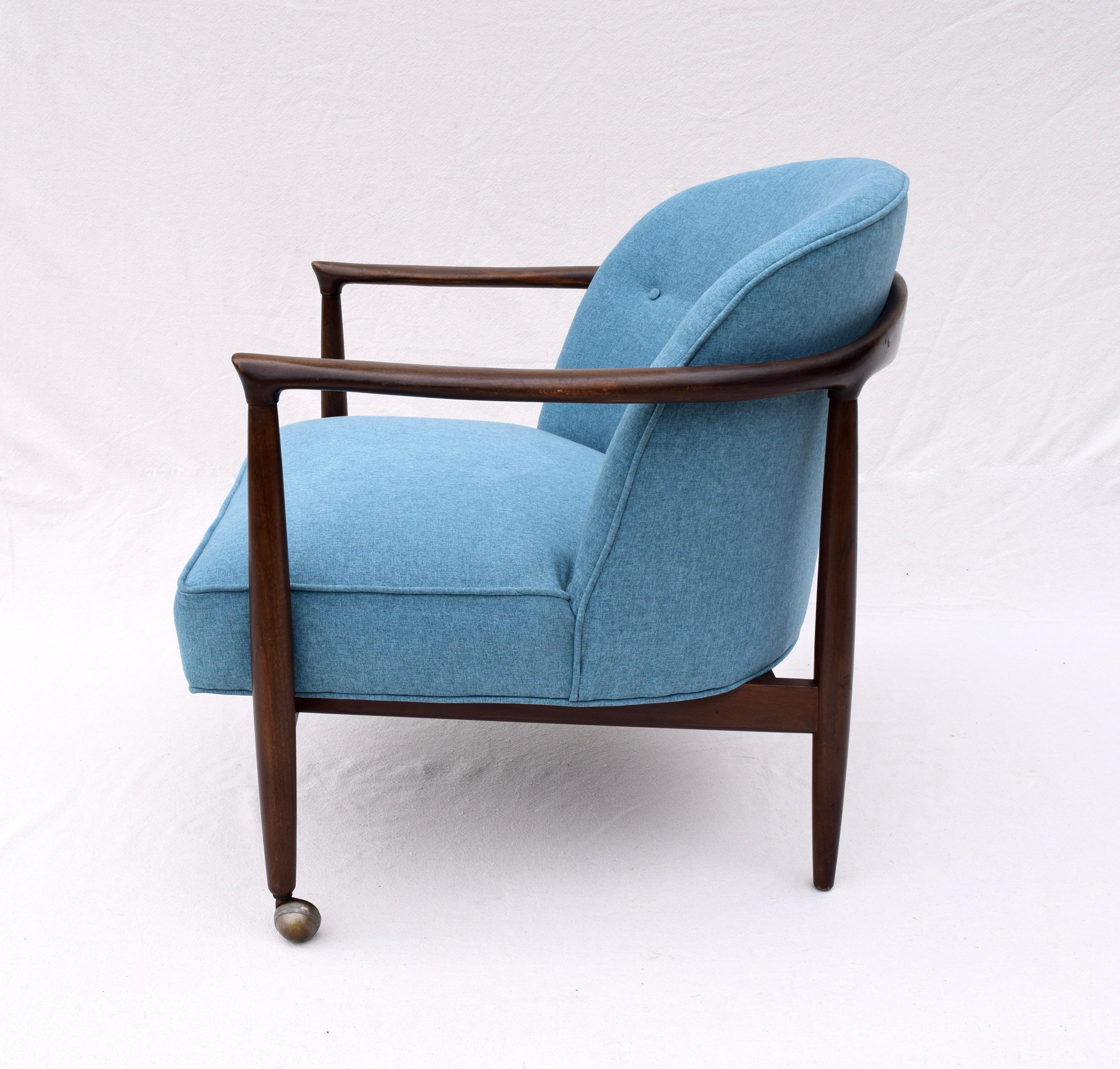 Finn Andersen for Selig Danish Sculpted Barrel Back Lounge Chair 2