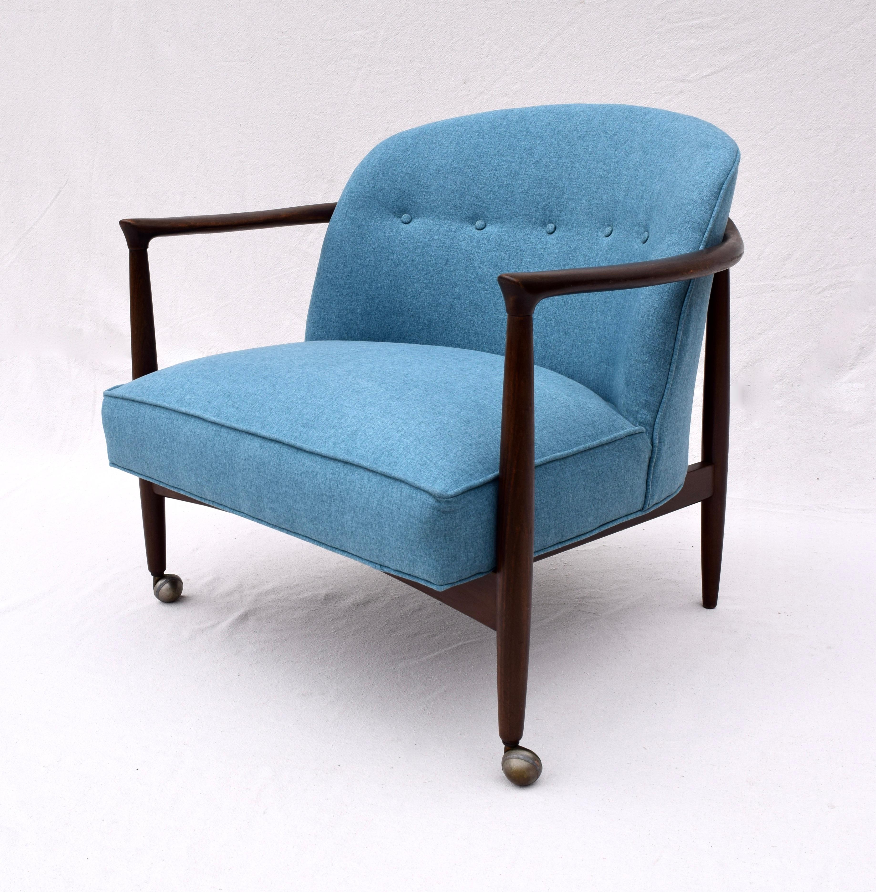 Finn Andersen for Selig Danish Sculpted Barrel Back Lounge Chair 3