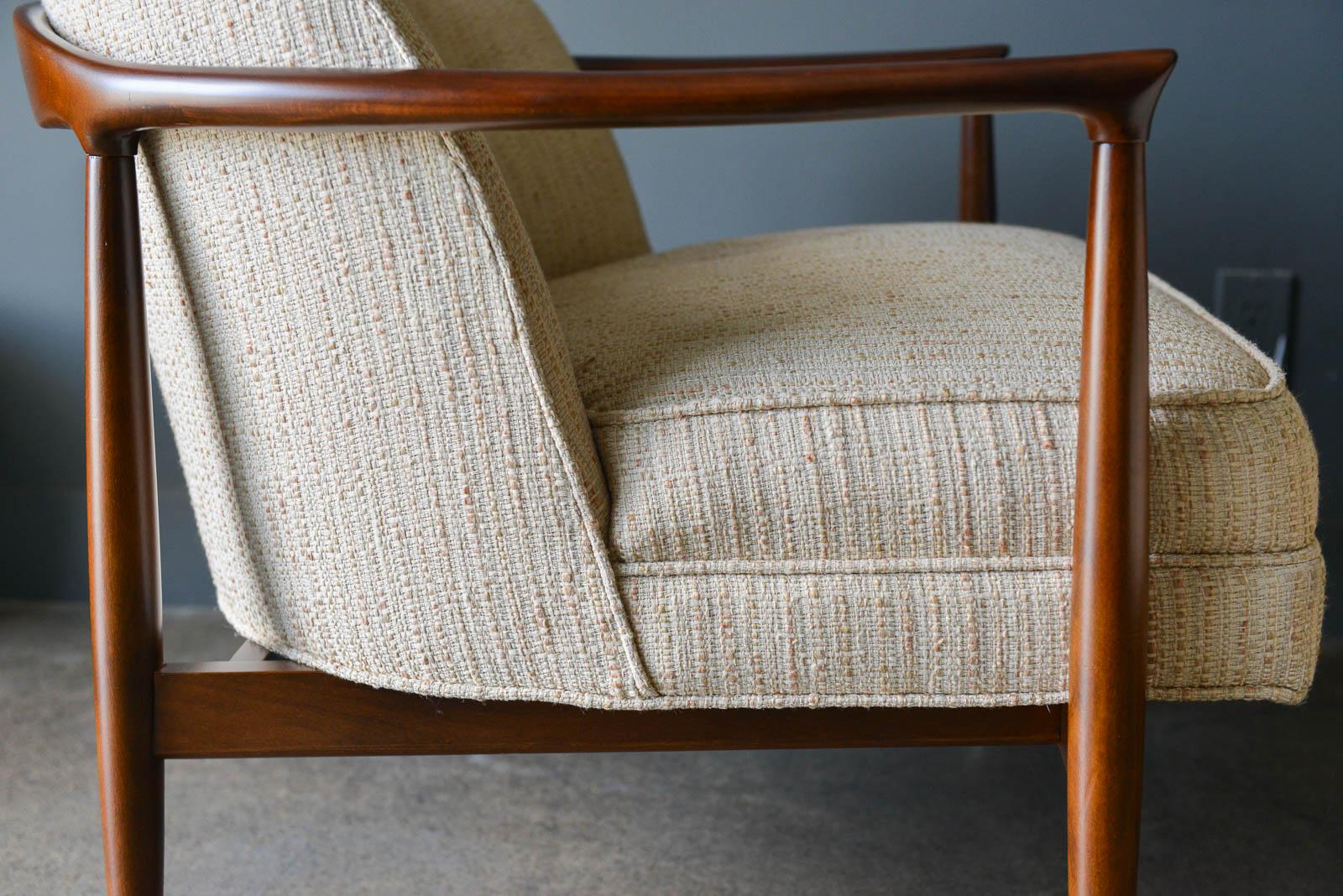 Mid-20th Century Finn Andersen for Selig Denmark Sculpted Barrel Back Lounge Chairs, circa 1960