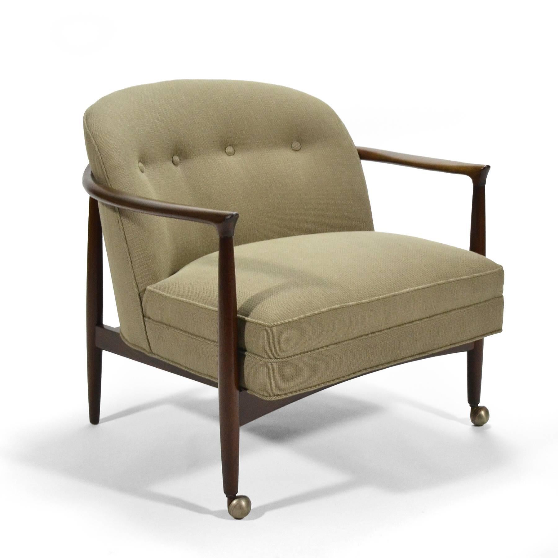 Upholstery Finn Andersen Pair of Barrel-Back Lounge Chairs