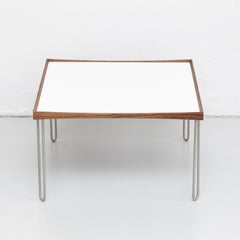 Finn Juhl Tray Table, Walnut & Stainless Steel, Modern Design, Denmark