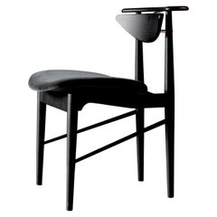 Finn Juhl Reading Chair, Black Painted Oak, Harald Velour Fabric