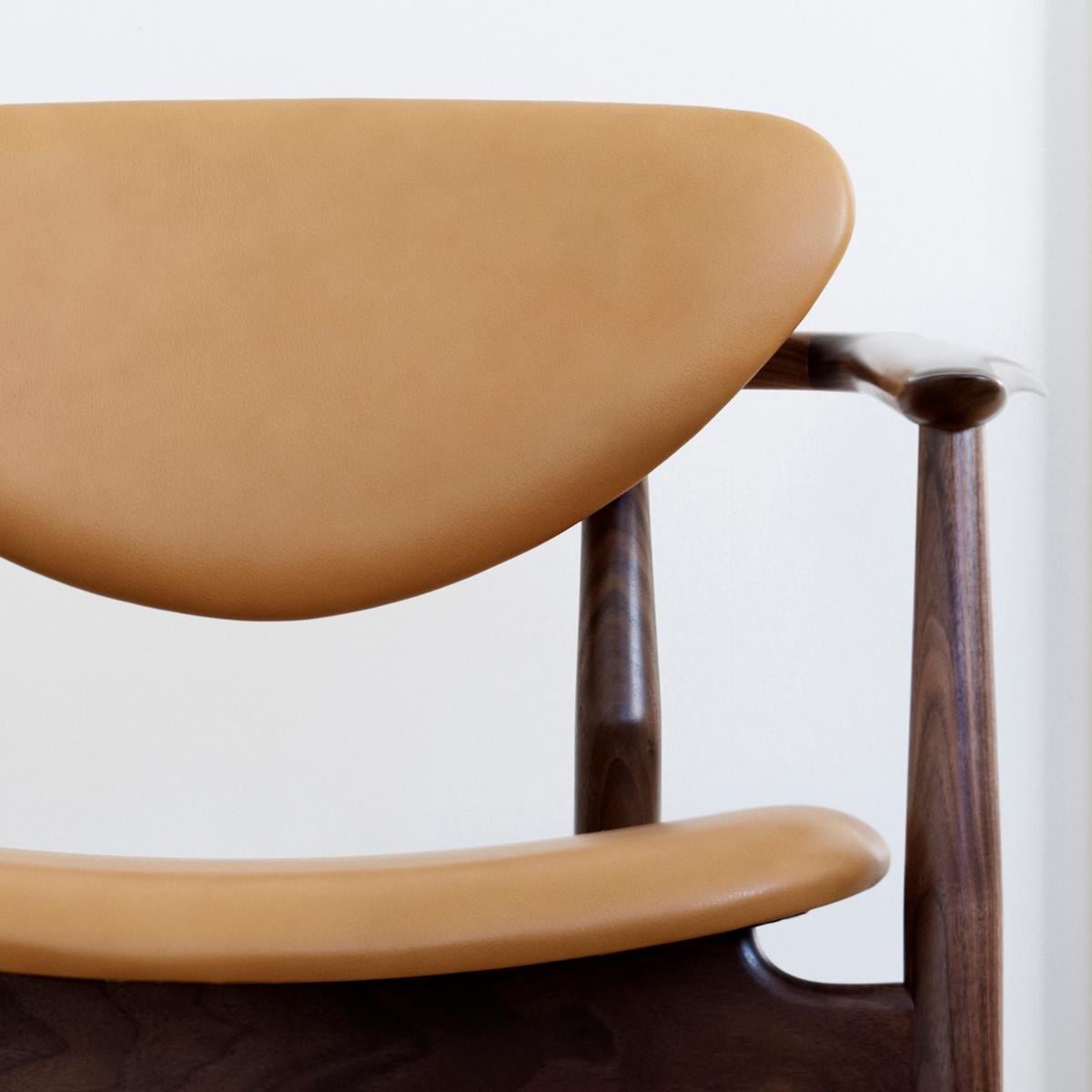 Modern Finn Juhl 109 Chair, Wood and Leather by House of Finn Juhl