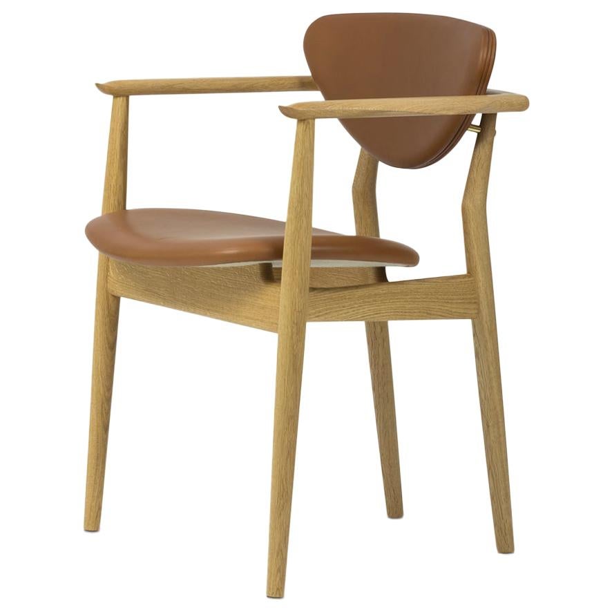 Finn Juhl 109 Chair, Wood and Leather by House of Finn Juhl For Sale at