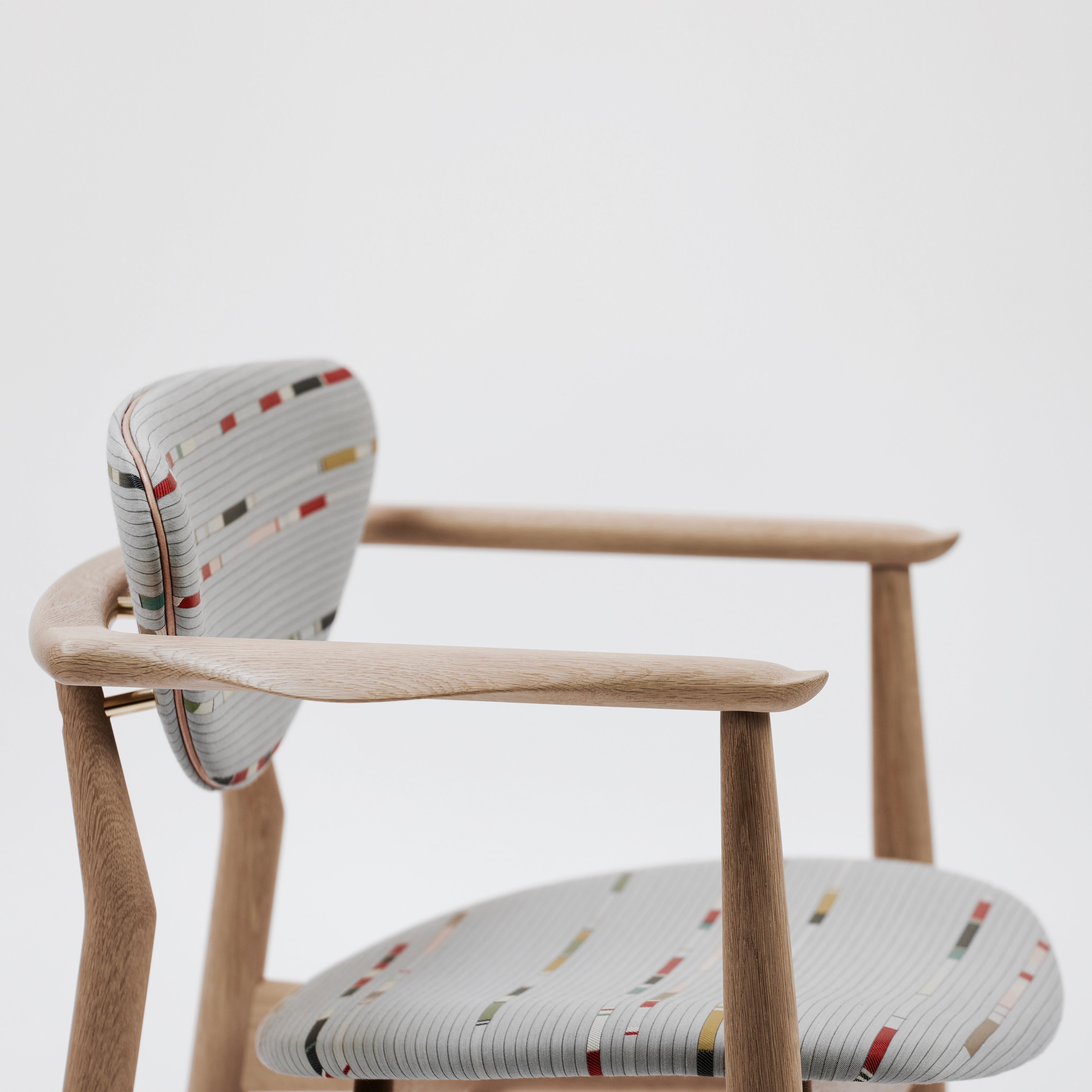 Finn Juhl 109 Chair, Wood and Paul Smith Fabric 1