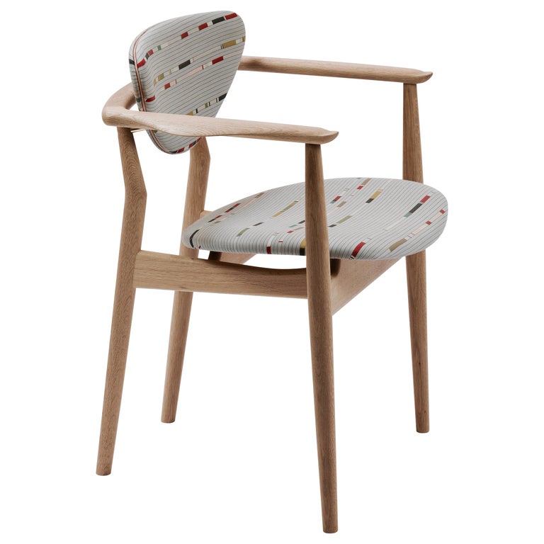 Finn Juhl 109 Chair. Wood and Paul Smith Fabric For Sale at 1stDibs
