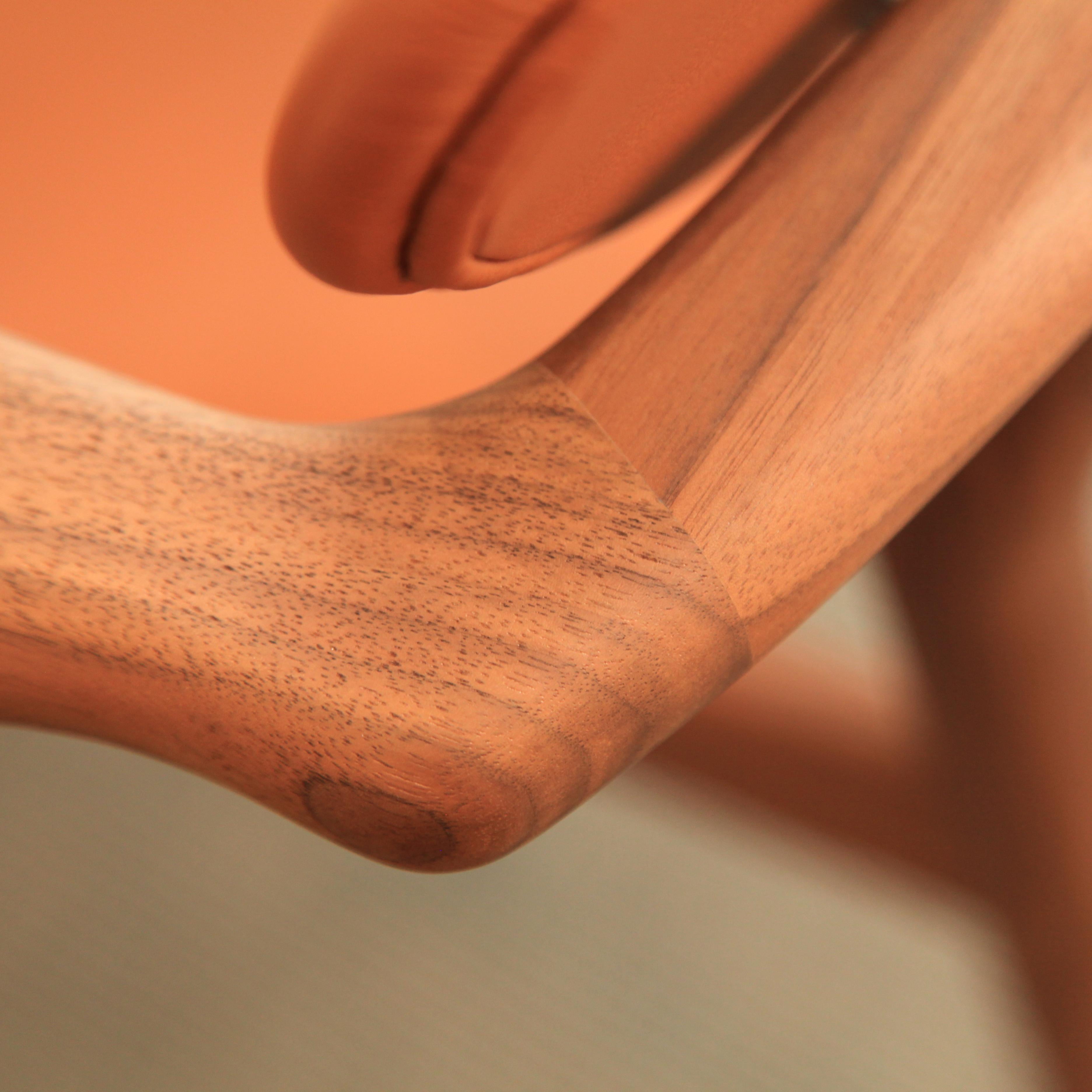 Danish Finn Juhl 109 Chair, Wood and Elegance Walnut Leather