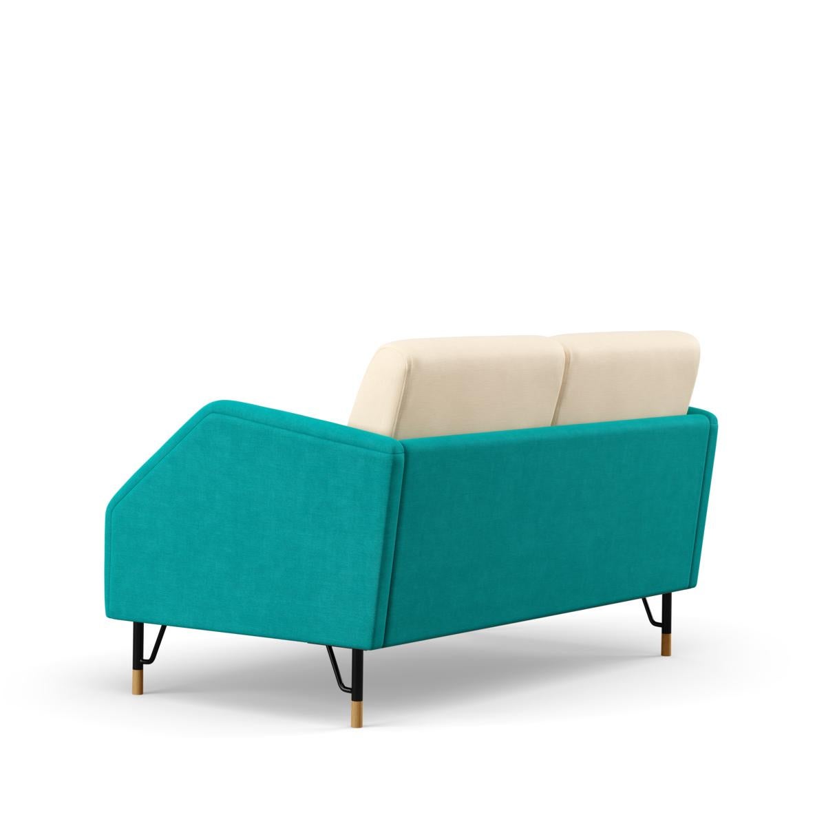 Finn Juhl 2-Seat 77 Sofa Couch, Wood and Fabric 11