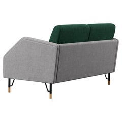 Finn Juhl 2-Seat 77 Sofa Couch, Wood and Fabric