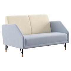 Finn Juhl 2-Seat 77 Sofa Couch, Wood and Fabric