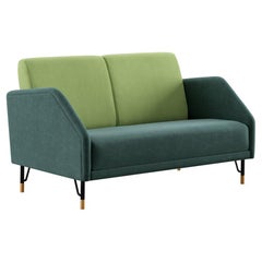 Finn Juhl 2-Seat 77 Sofa Couch, Wood and Fabric