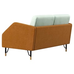 Finn Juhl 2-Seat 77 Sofa Couch, Wood and Fabric