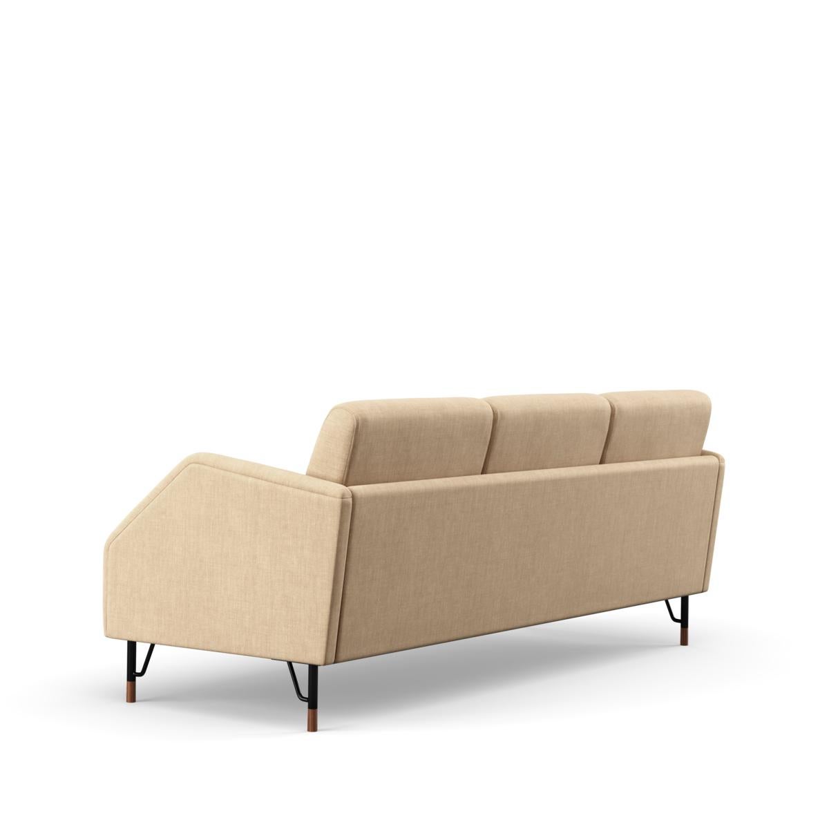 Finn Juhl 3-Seat 77 Sofa Couch, Wood and Fabric 5
