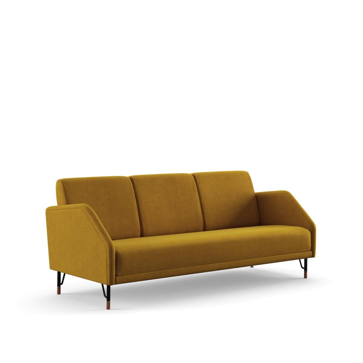 Finn Juhl 3-Seat 77 Sofa Couch, Wood and Fabric 6