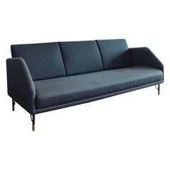 Finn Juhl 3-Seat 77 Sofa Couch, Wood and Fabric