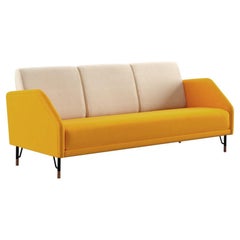 Finn Juhl 3-Seat 77 Sofa Couch, Wood and Fabric