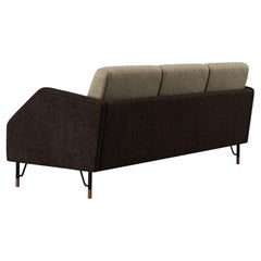 Finn Juhl 3-Seat 77 Sofa Couch, Wood and Fabric