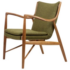 Finn Juhl 45 Chair in Wood and Fabric