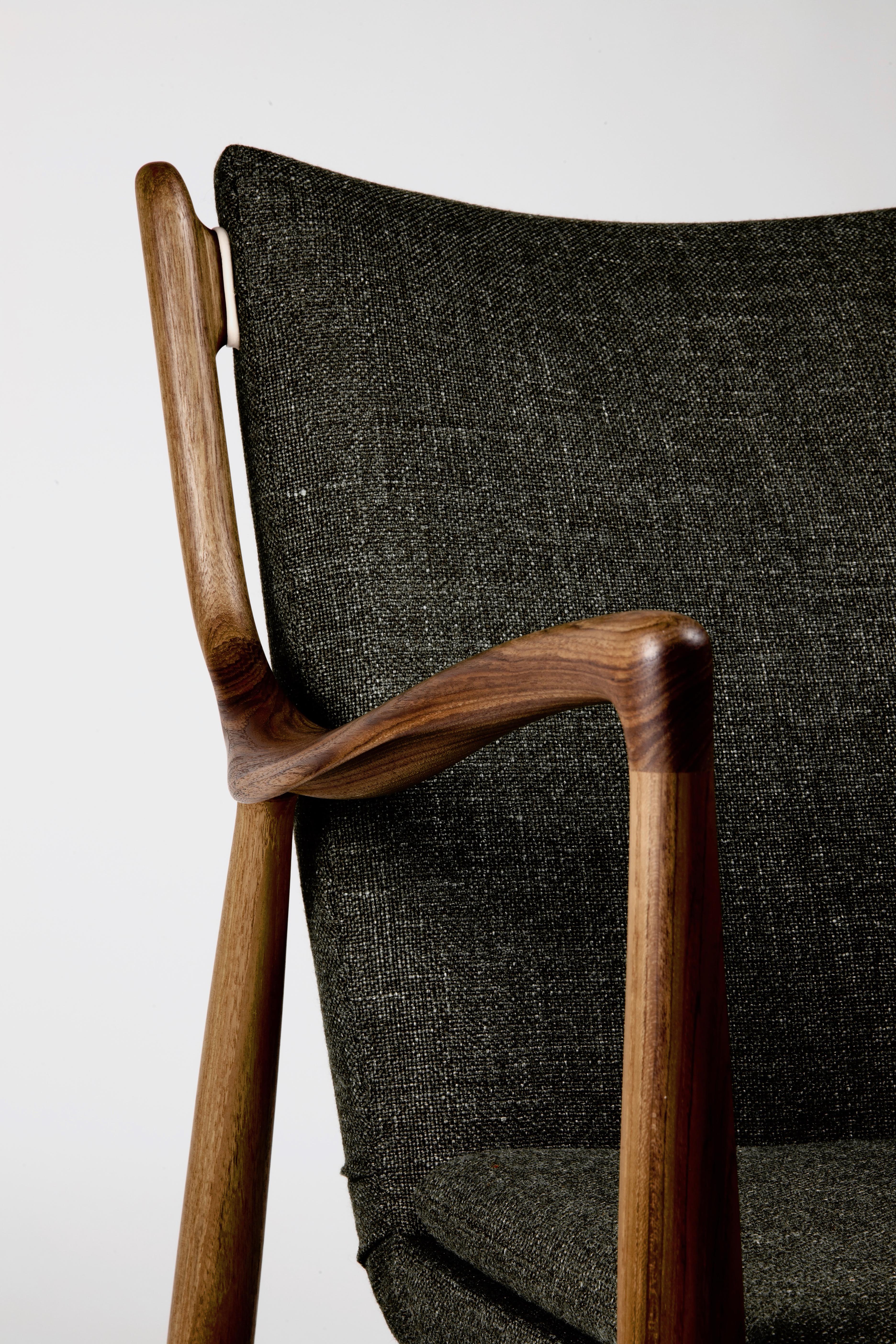 Modern Finn Juhl 45 Chair Walnut, Upholstery
