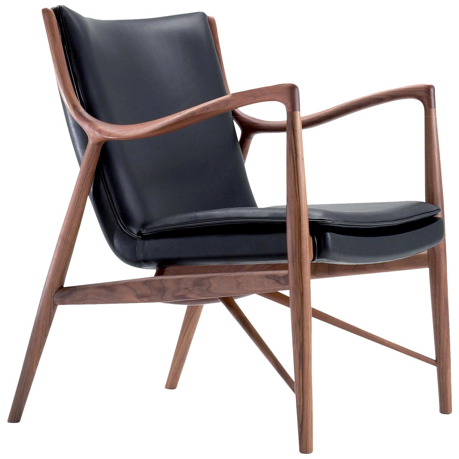 Bent Laminated Wood and Leather Chair by Stendig at 1stDibs