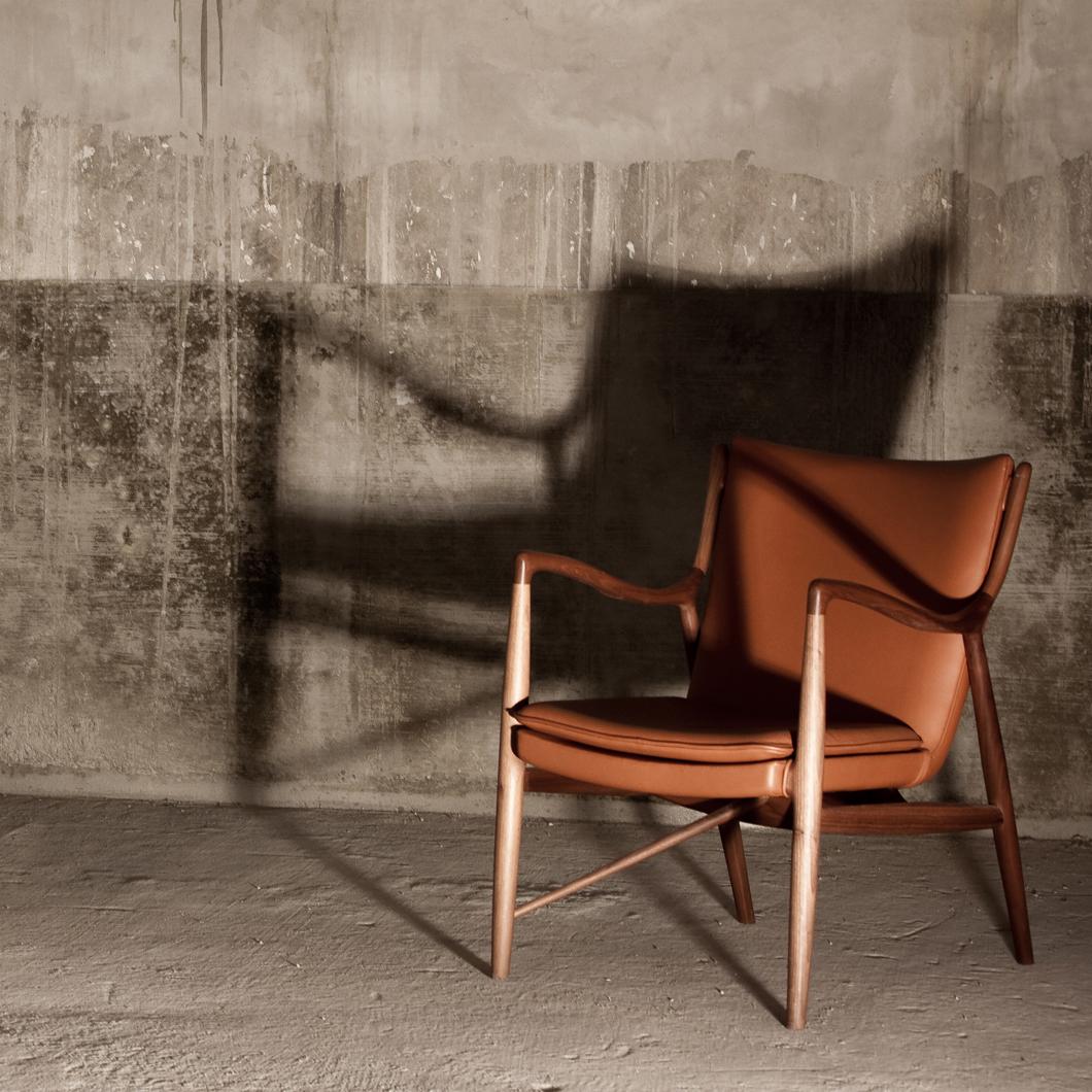 Finn Juhl 45 Chair, Wood and Fabric 7