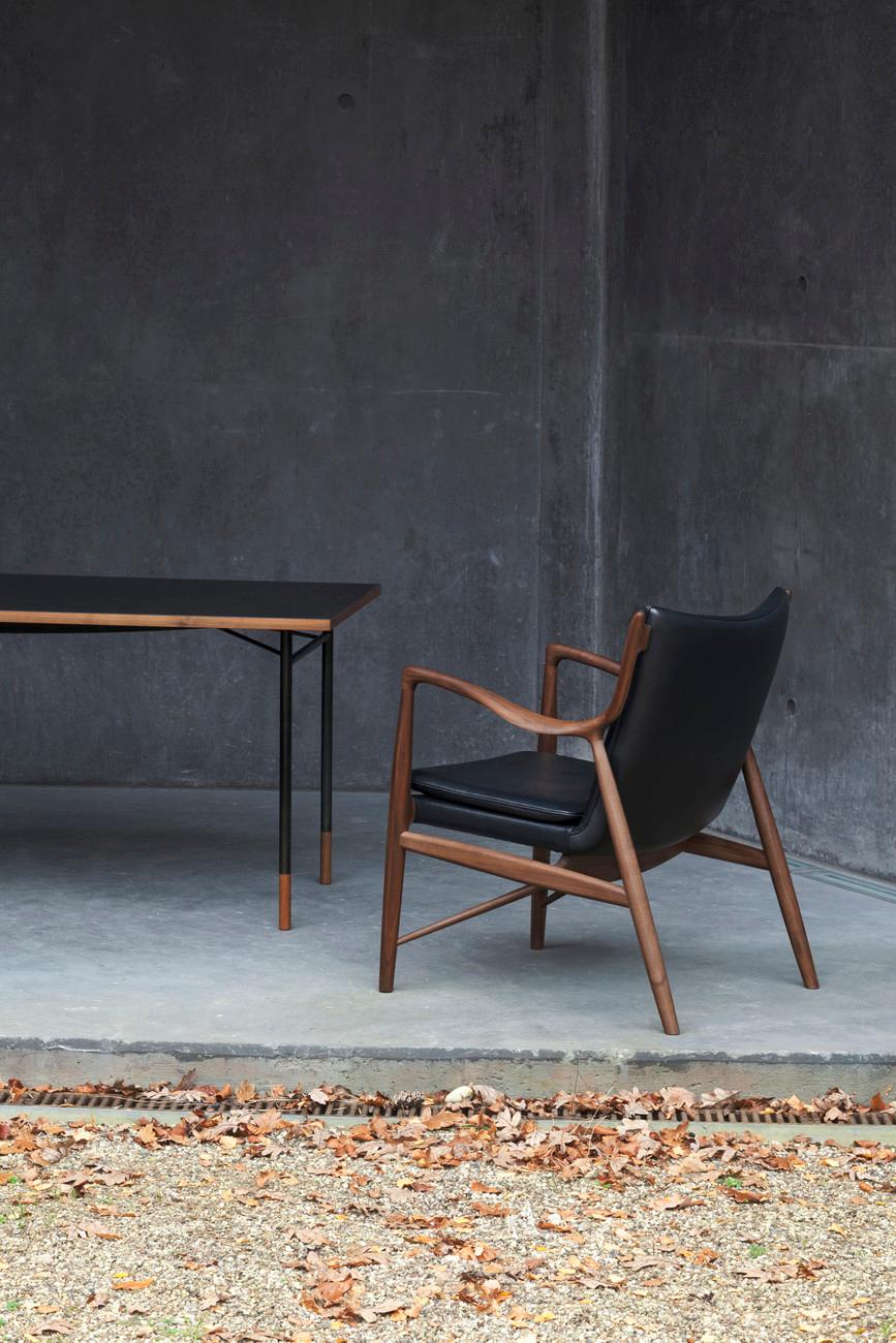 Finn Juhl 45 Chair, Wood and Leather by House of Finn Juhl 1