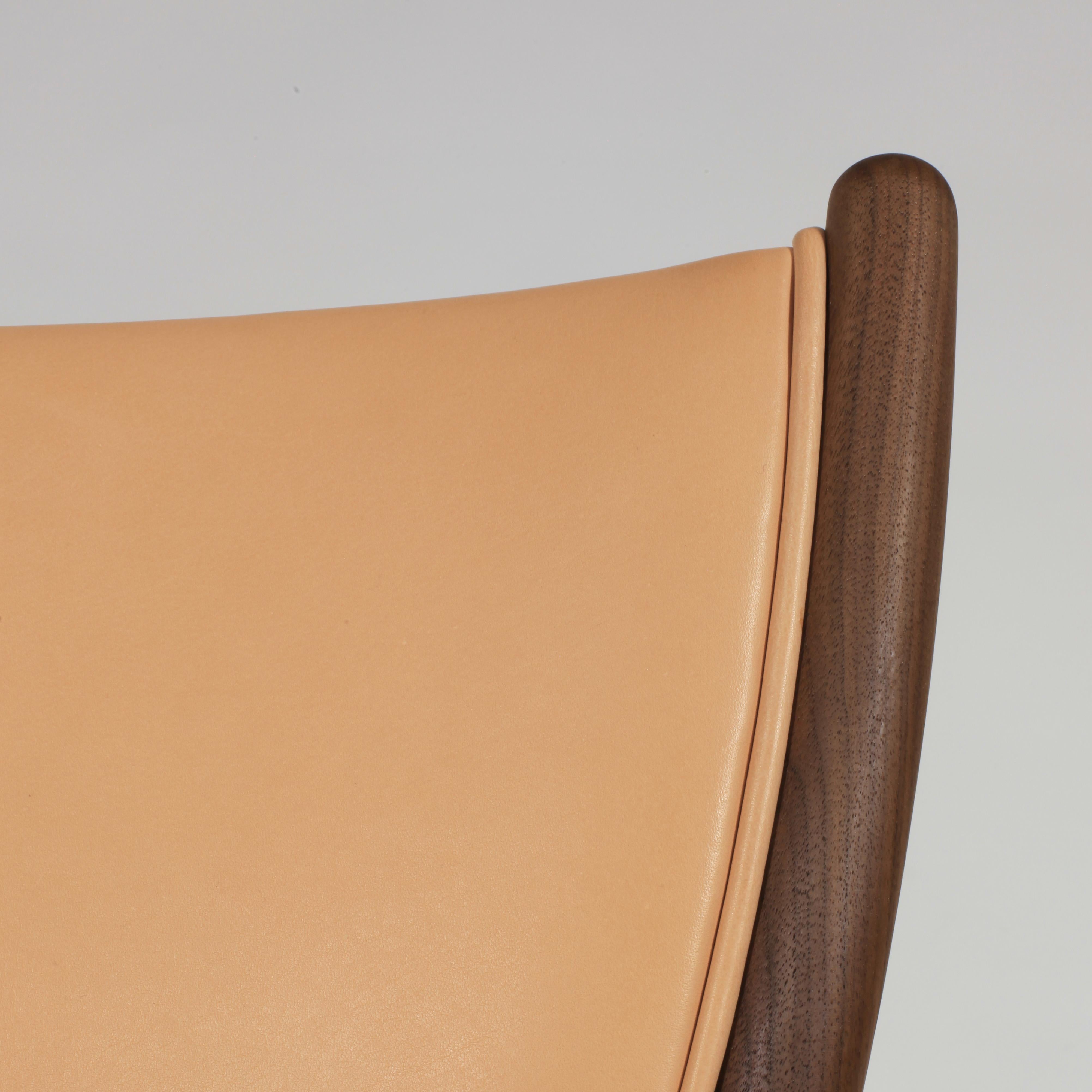 Finn Juhl 46 Chair Armrests, Wood and Leather In New Condition In Barcelona, Barcelona
