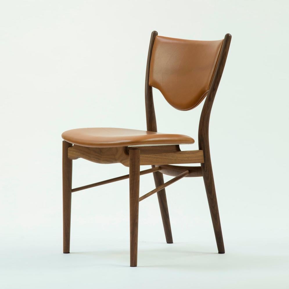 Finn Juhl 46 Chair, Wood and Elegance Walnut Leather 1