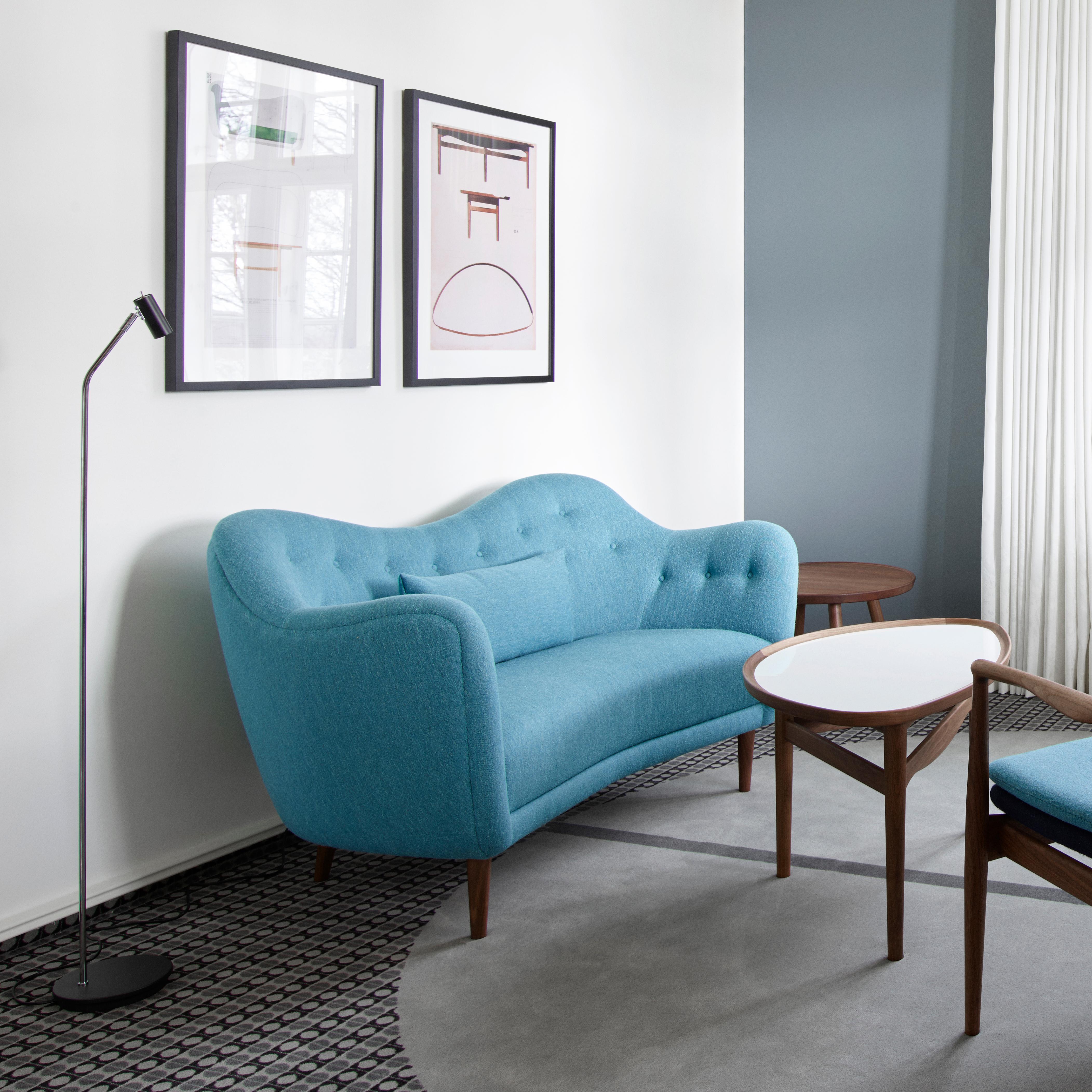 Finn Juhl 46 Sofa Couch Green Fabric Cutout 3