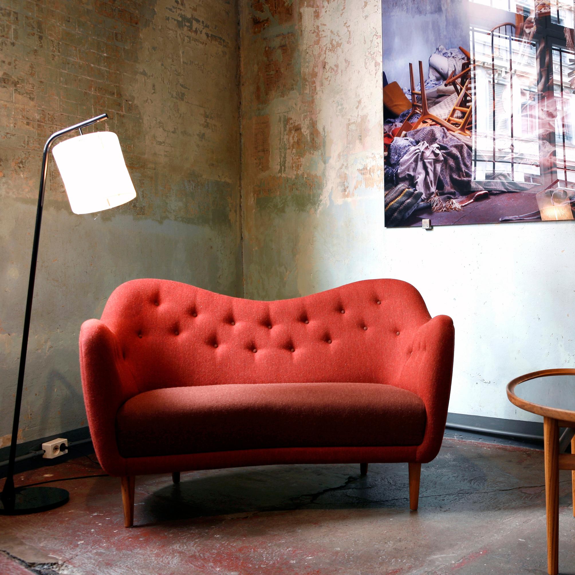 Finn Juhl 46 Sofa Couch Wood and Fabric 4