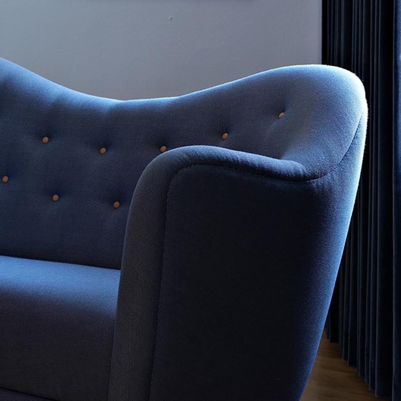 Danish Finn Juhl 46 Sofa Couch Wood and Fabric