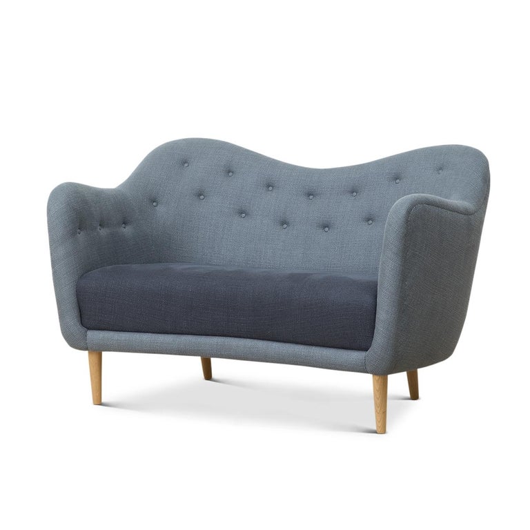Finn Juhl 46 Sofa Couch Wood and Fabric For Sale at 1stDibs
