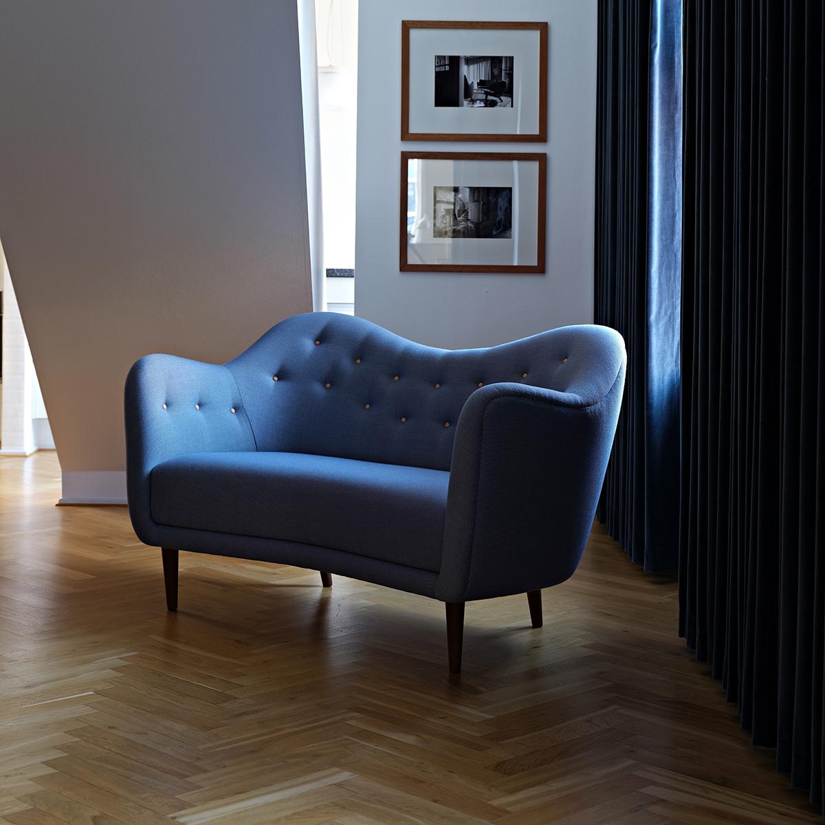 Finn Juhl 46 Sofa Couch Wood and Fabric 1