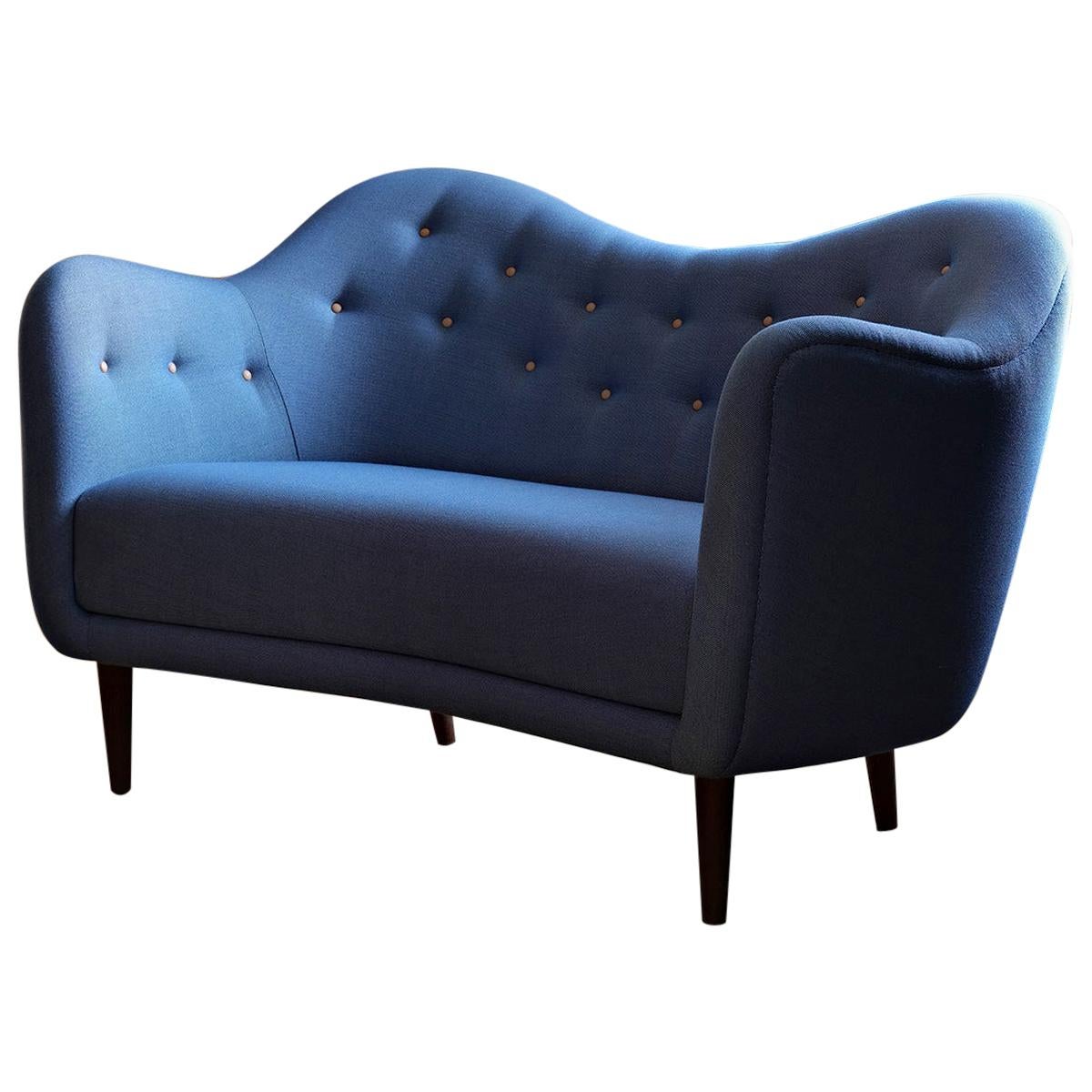 Finn Juhl 46 Sofa Couch Wood and Fabric For Sale at 1stDibs