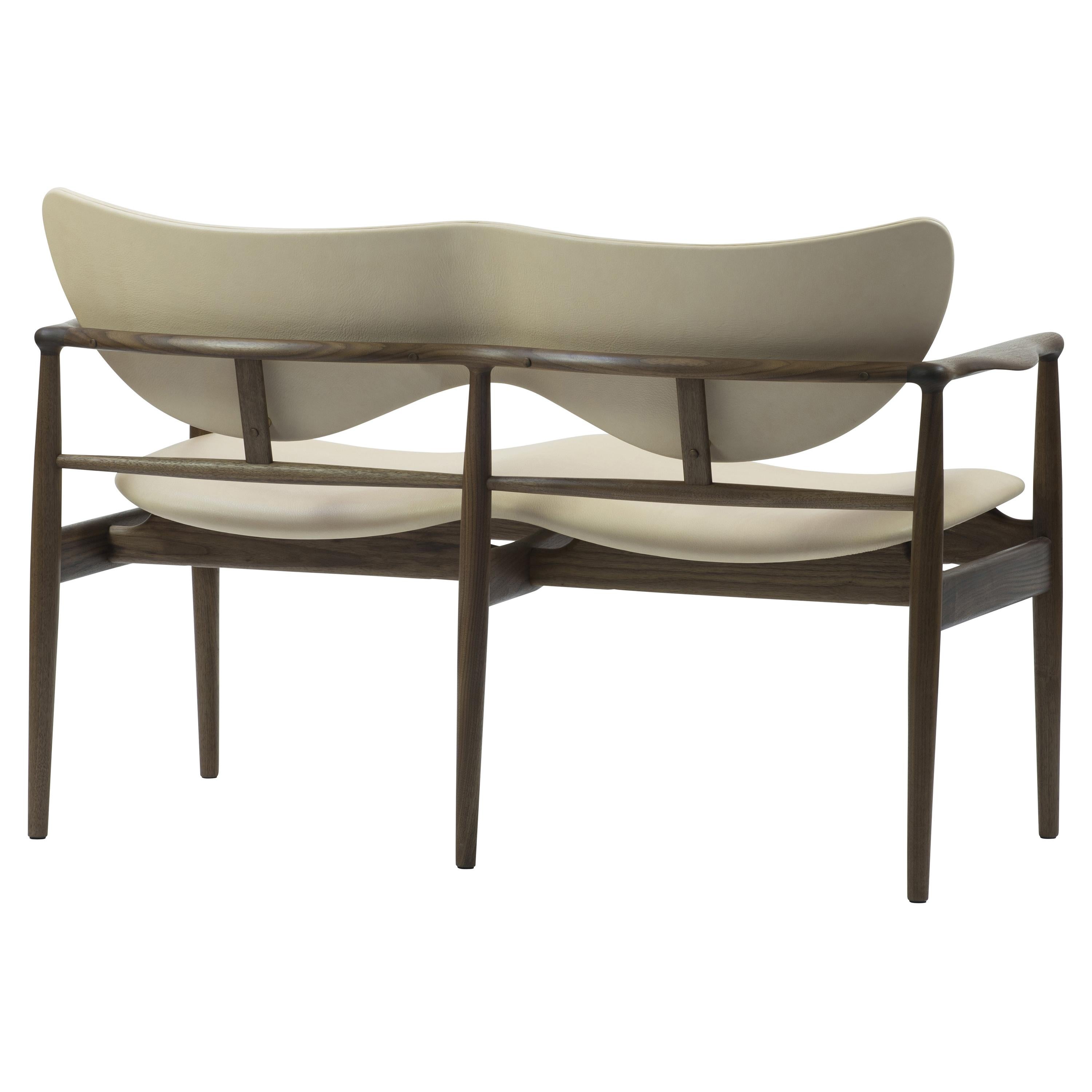 Finn Juhl 48 Sofa Bench Wood and Leather For Sale at 1stDibs