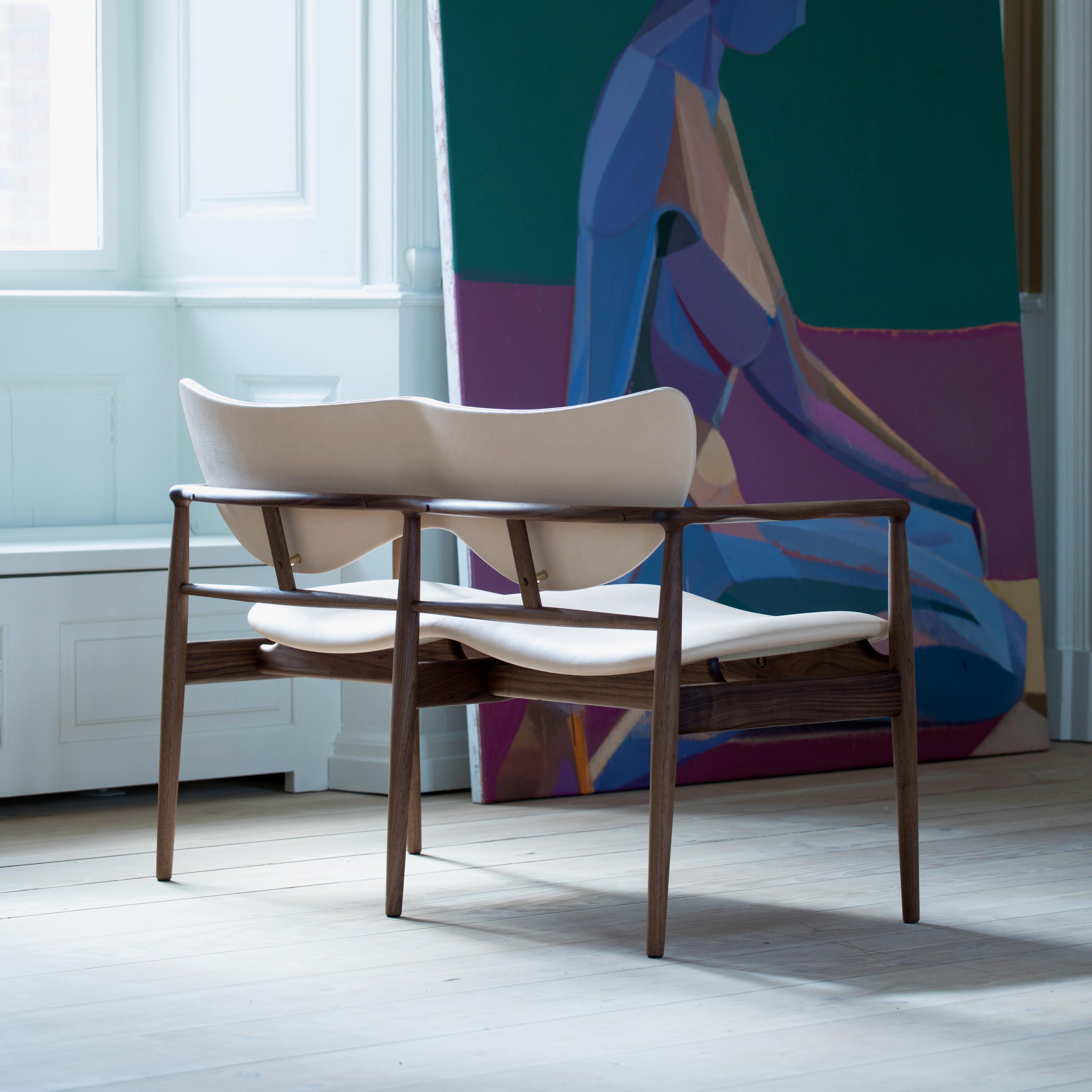 Finn Juhl 48 Sofa Bench Wood and Leather Iconic Danish Modern Design 7