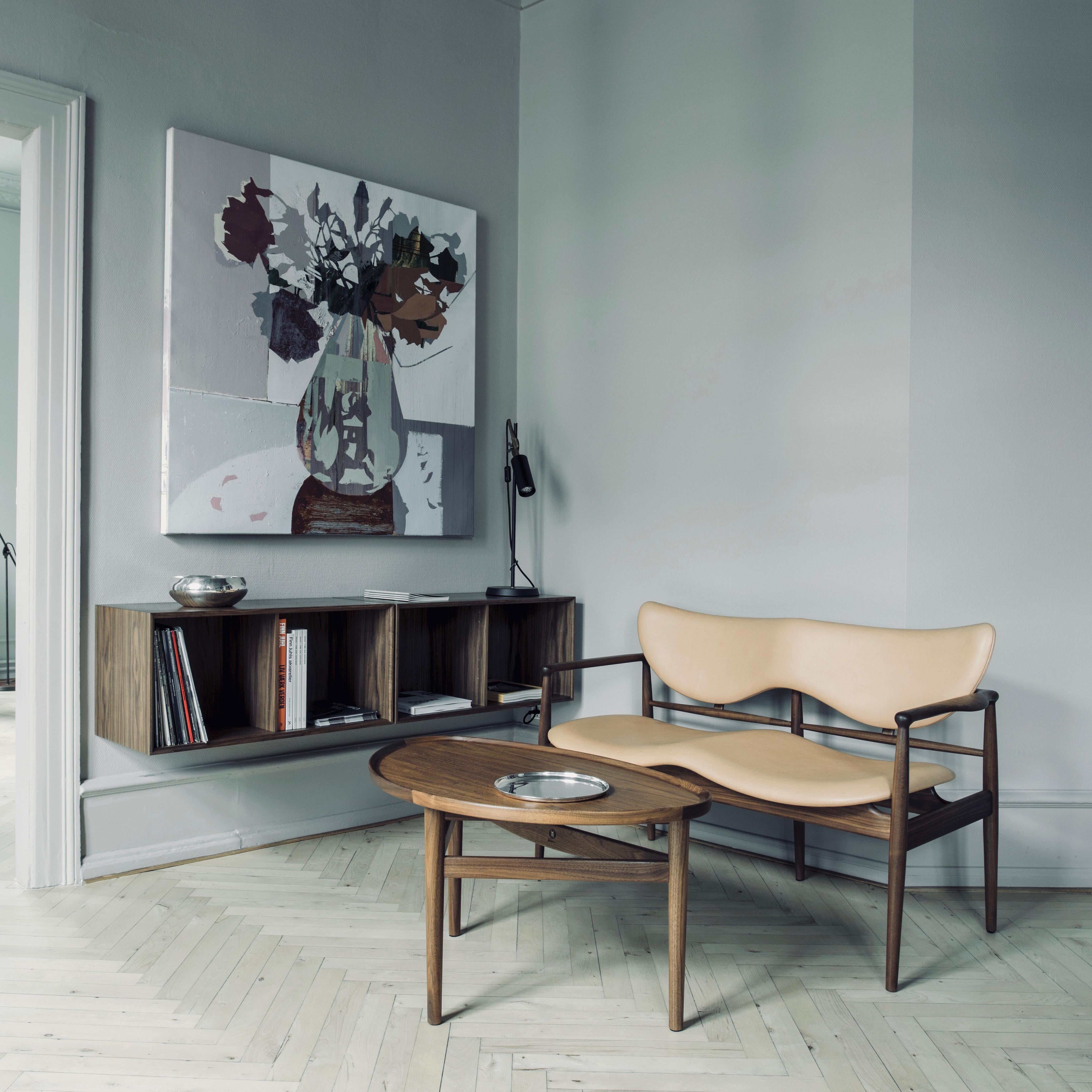 Finn Juhl 48 Sofa Bench Wood and Leather Iconic Danish Modern Design 8
