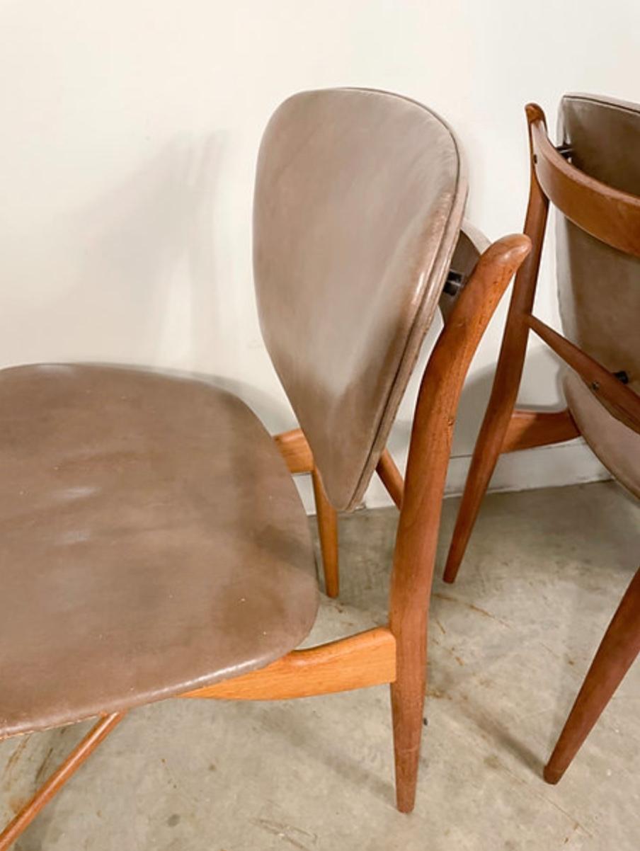 Finn Juhl 51 Chairs by Baker in Walnut 1