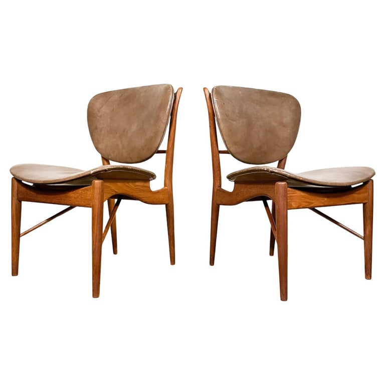 Finn Juhl 51 Chairs by Baker in Walnut For Sale
