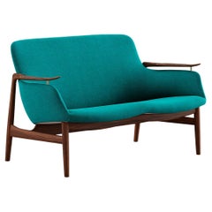 Finn Juhl 53 Sofa Walnut Watercolor Peacock V05 by House of Finn Juhl