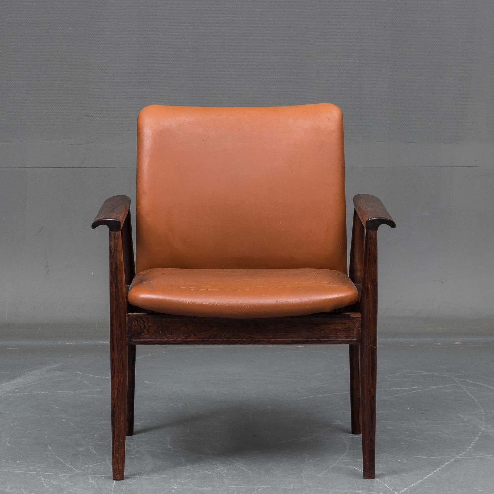 Scandinave moderne Fauteuil Finn Juhl 209 Diplomat, début des années 1960 en vente