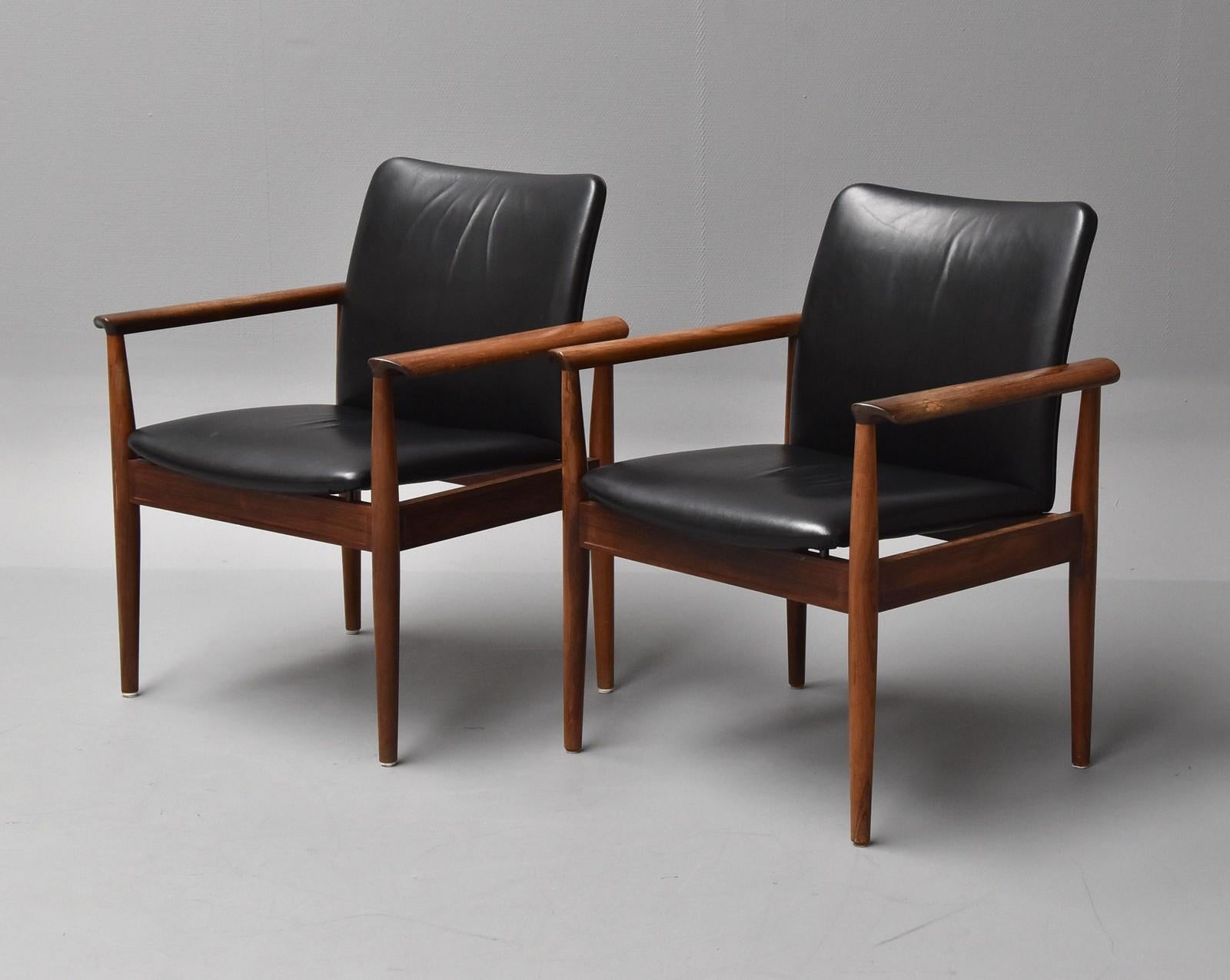 Danois Fauteuil Finn Juhl 209 Diplomat, début des années 1960 en vente