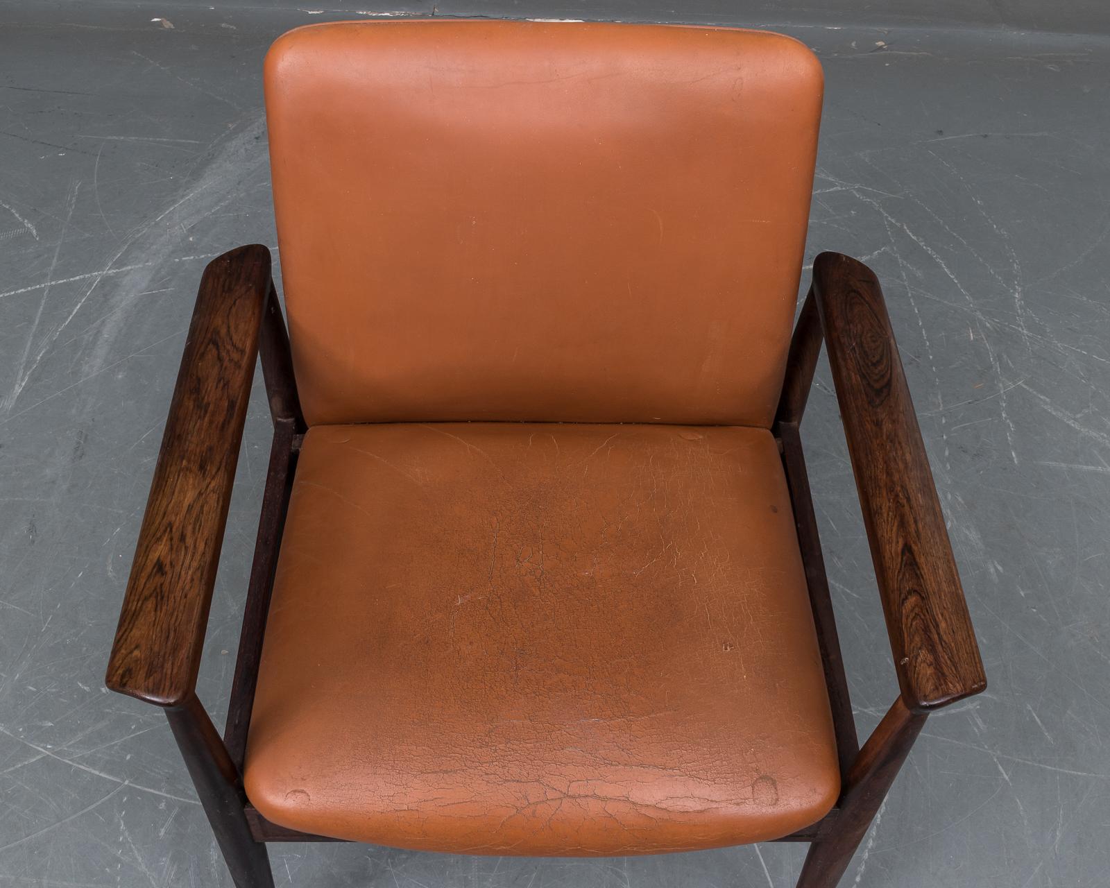 Danois Fauteuil Finn Juhl 209 Diplomat, début des années 1960 en vente