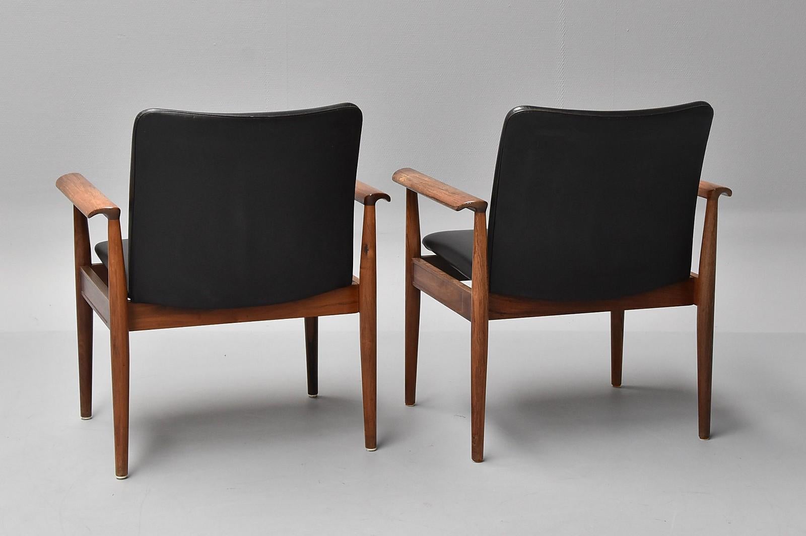 Sillón 209 Diplomat de Finn Juhl, principios de los 60 en Bueno estado para la venta en Vienna, AT