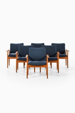 Finn Juhl Armchairs Model FD 209 / Diplomat Produced by Cado