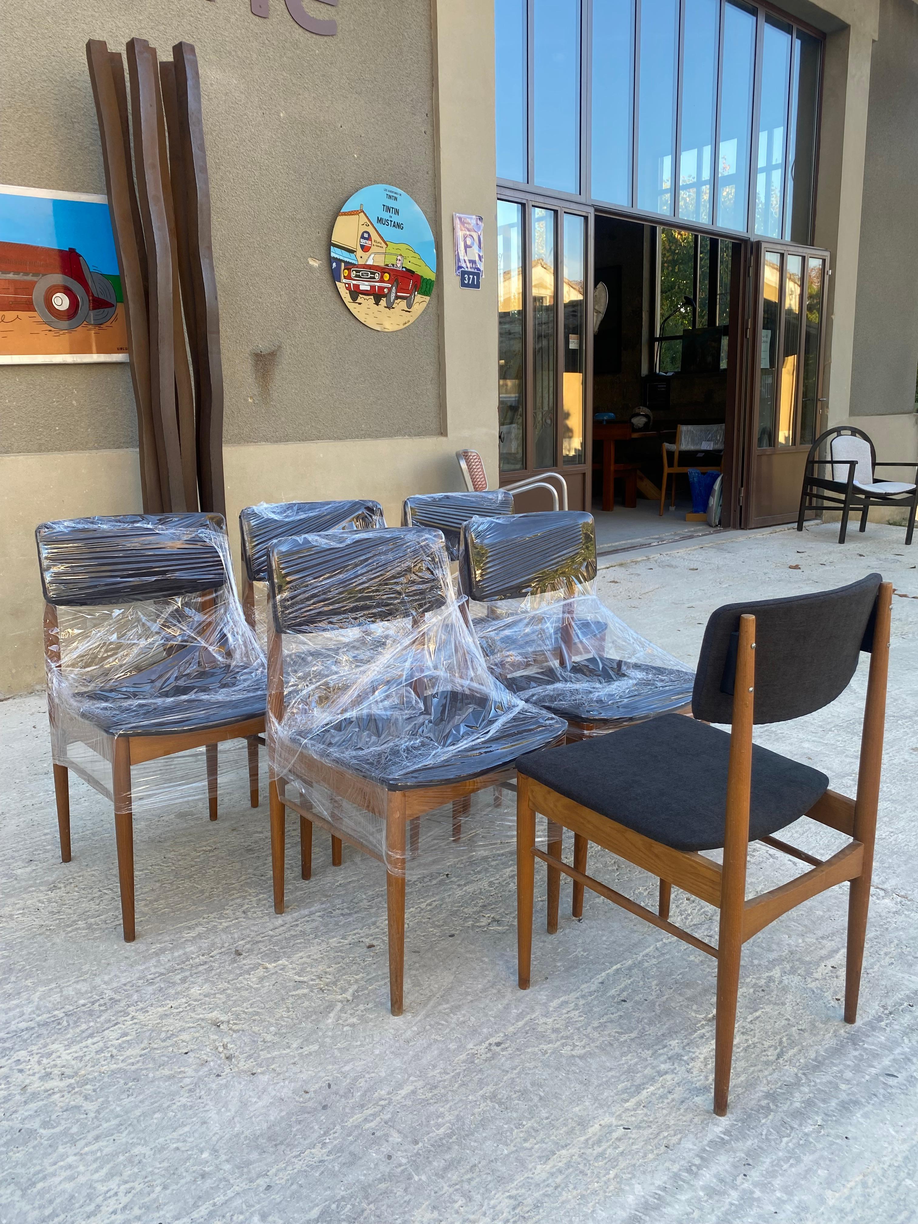 Finn Juhls (attribuito a) Design danese 6 sedie Mogano in vendita 4