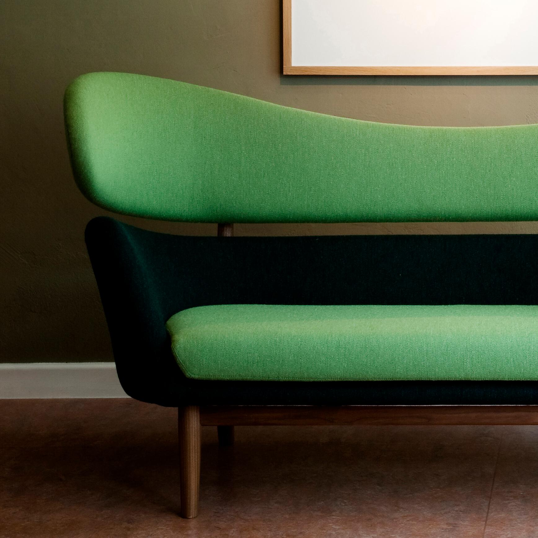 Modern Finn Juhl Baker Sofa Couch Halk Fabric
