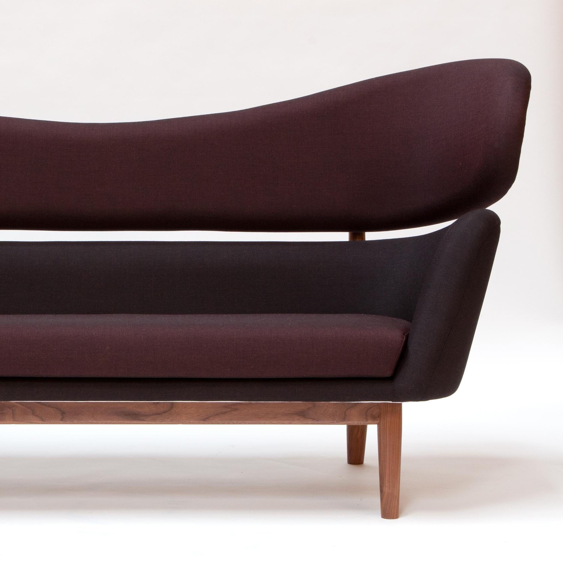 Danish Finn Juhl Baker Sofa Wood and Fabric