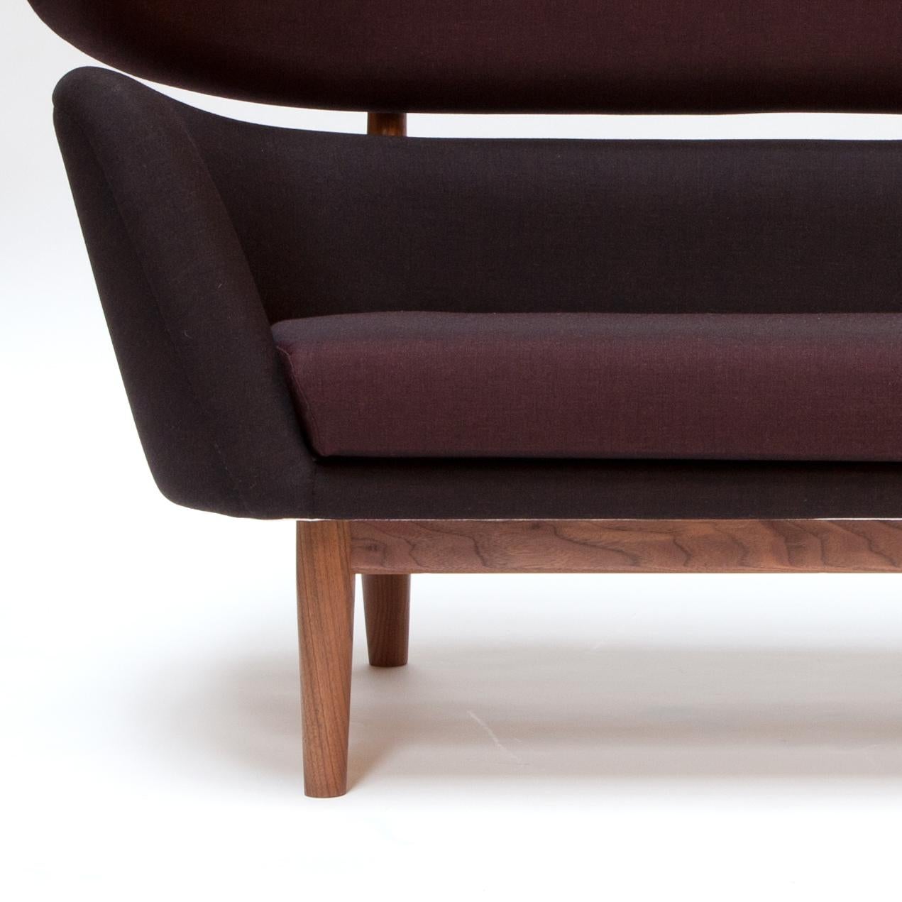 Contemporary Finn Juhl Baker Sofa Wood and Fabric